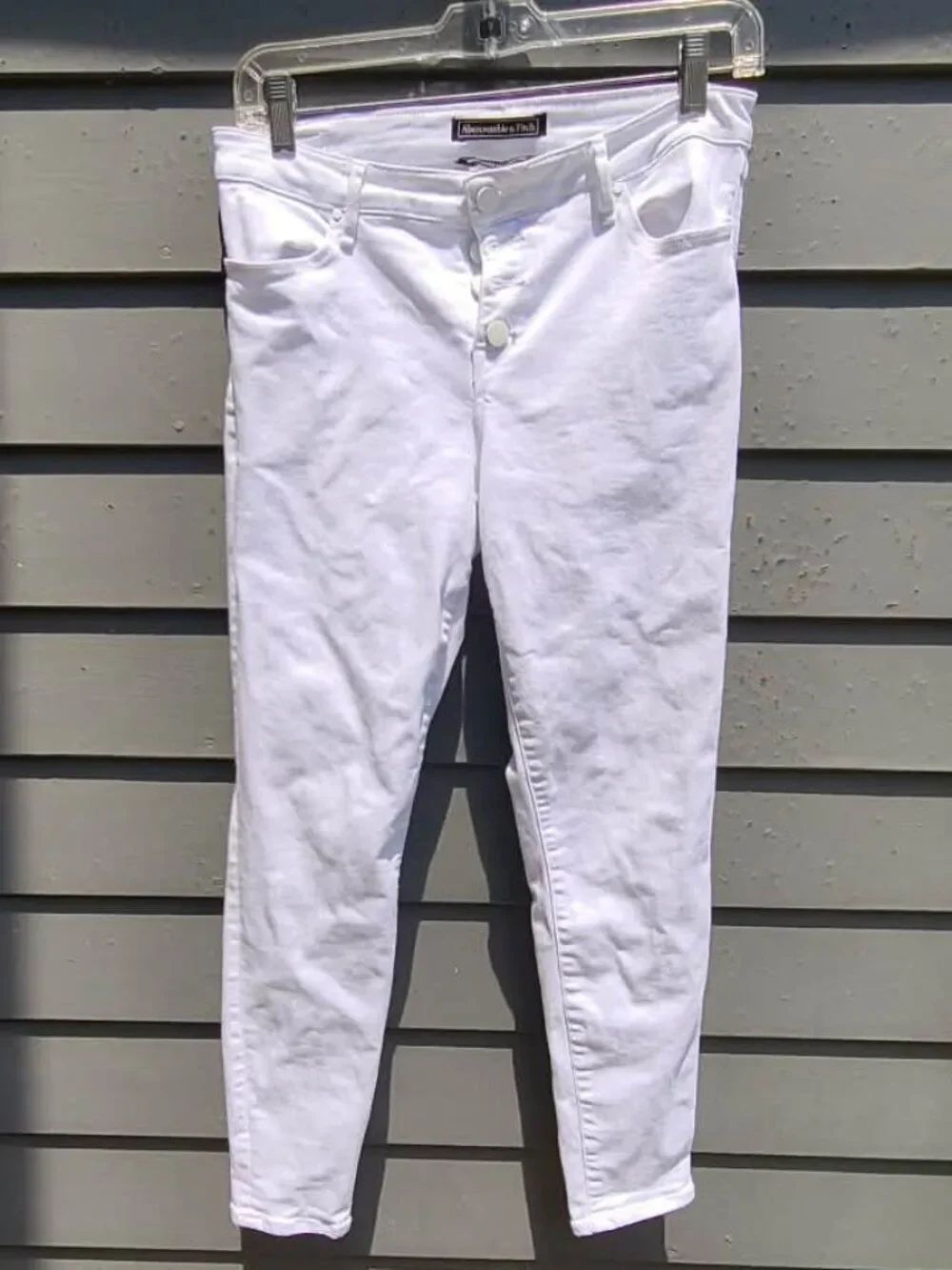 Abercrombie & Fitch White Signature Collection 4 Button Fly Size 27/26